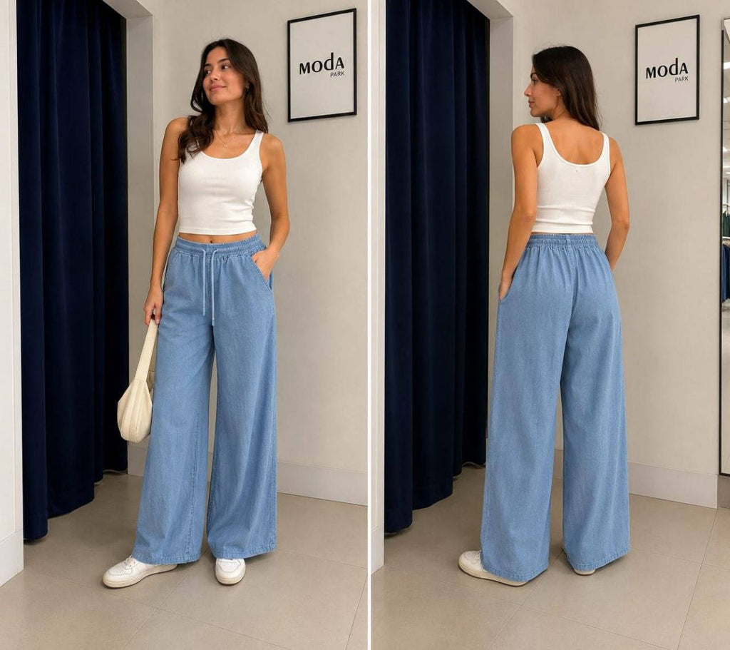 Likralı Tensel Pantalon