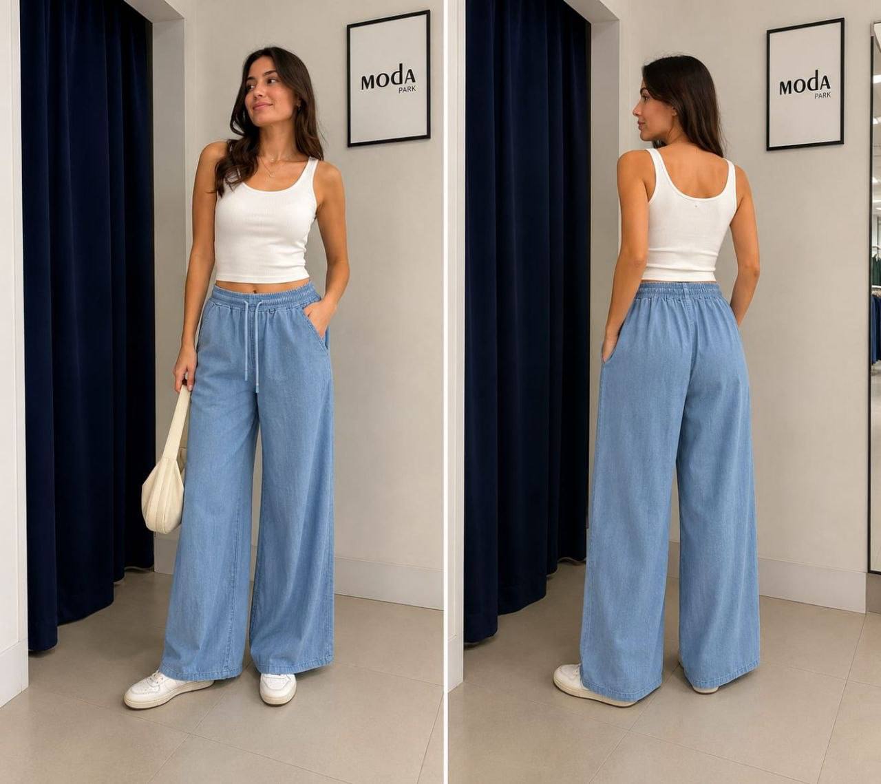 Likralı Tensel Pantalon